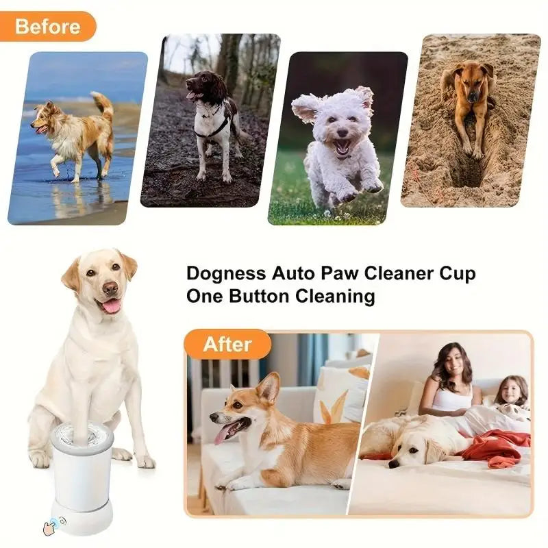 Lavadora de patas para animais de estimação, copo automático de limpeza, portátil, rápido, baixo ruído, limpador de pata de cachorro e gato
