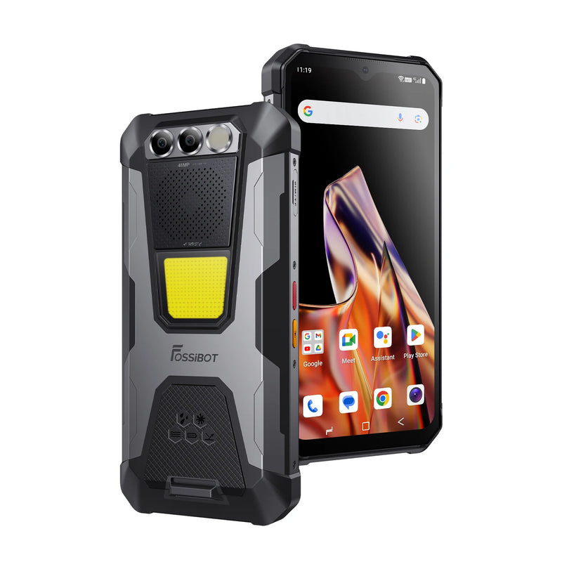 Fossibot f106 pro mtk g85, android 14,15gb (8 + 7gb estendido) smartphone robusto de 256gb de rom, bateria de 12000mah câmera 48mp, nfc